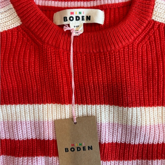 Boden Red and Pink Striped Sweater - Picture 2 of 2